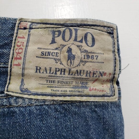Polo Ralph Lauren Men's Big & Tall Vintage 750 Dark Straight Button Jeans 40x30 - Picture 7 of 9